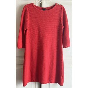 H & M Women’s Sz S RED Shift Sweater Valentine Dress‎